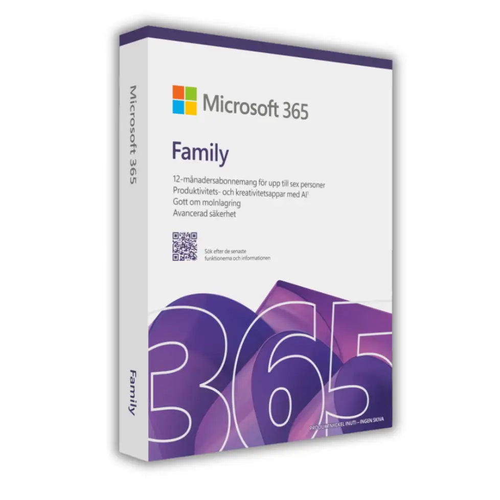 Microsoft Office 365 Family | 1 År Upp till 6 Enheter | SVE