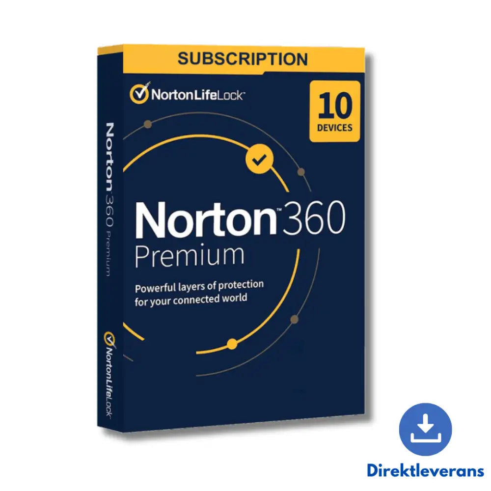 Norton 360 Premium | 1 År | 10 Enheter (DK) + 75 GB