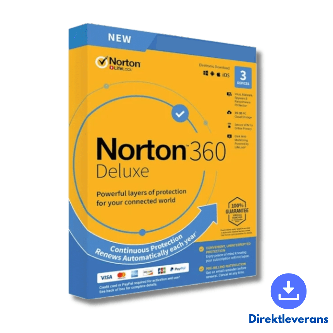 Norton 360 Deluxe | 6 Mån | 3 Enheter (SVE)