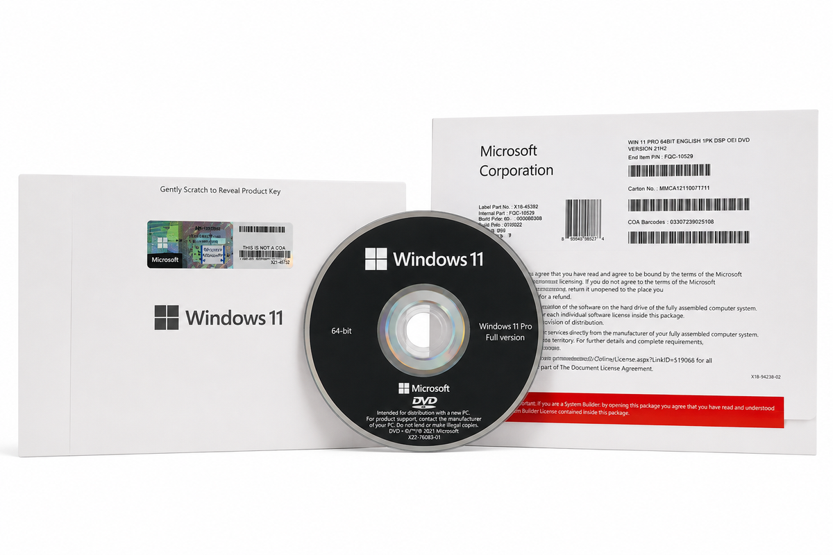 Microsoft Windows 11 Pro Licens | ESD 64-bit | DVD