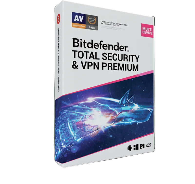 Bitdefender Total Security – 5 Enheter, 1 År | Windows, Mac, Android & iOS