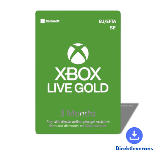 Microsoft Xbox Live Gold | 3 Månader (SE)